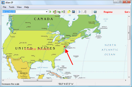 IP address location