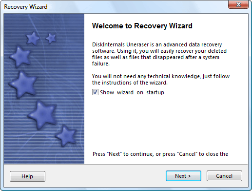 File recovery wizard